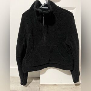 Scuba oversized fleece funnel neck half zip